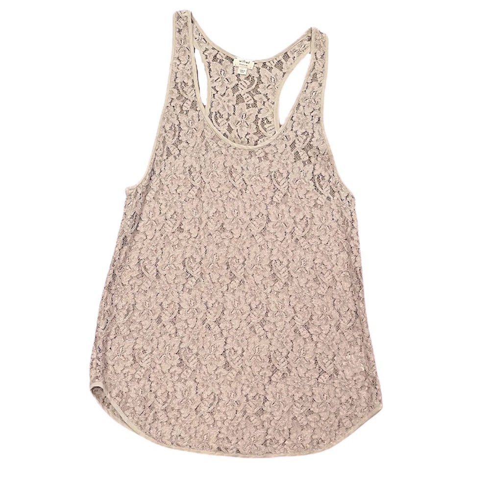 Aritzia Wilfred Sheer Lace layering Tank size medium
